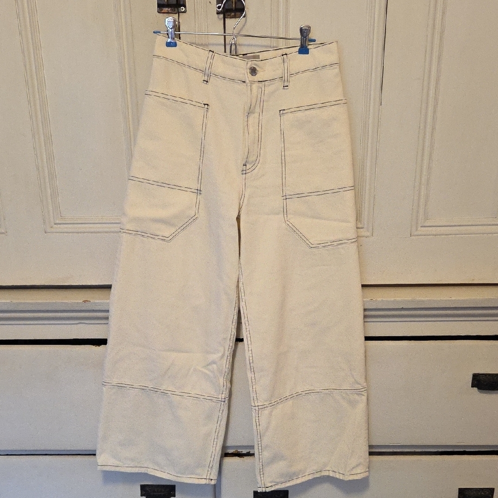 Everlane Cream Cropped Gardener Jeans